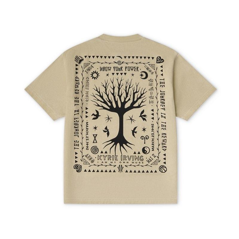 Anta Basketball Series Sport Casual Simple Print Round Neck Pullover Loose Short Sleeve T-Shirt Men T-Shirt Beige 172521101V-1