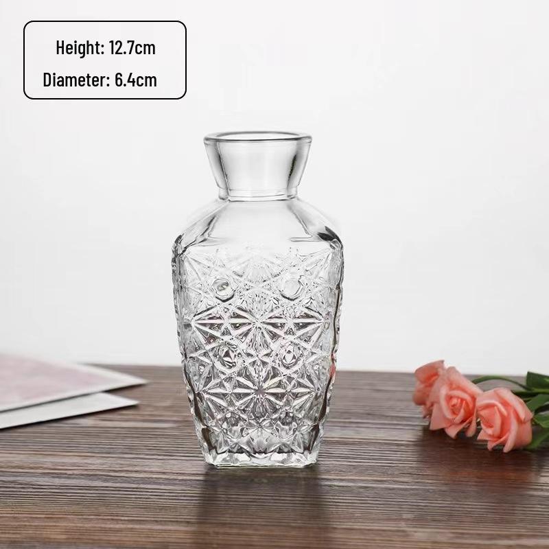 SEE KEAN Simple Striped Glass Vase