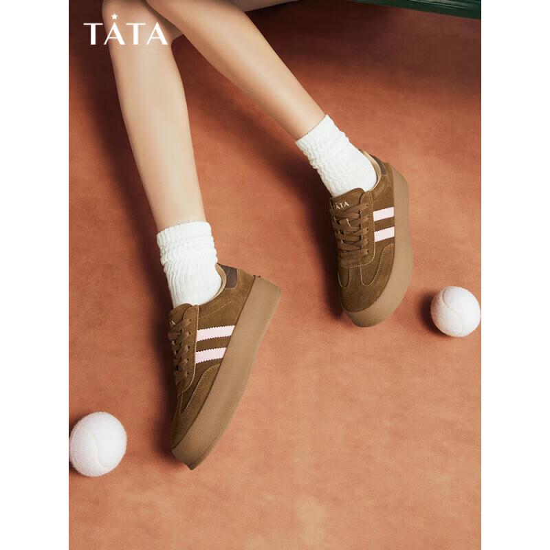 TATA Women s Retro Platform German Trainer Sneakers 39