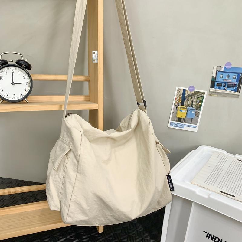 Geantă de nailon Geanta de damă, de culoare solidă, de umăr