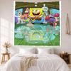 Spongebob Squarepants Wall Decor Tapestry Art For Pet Memorial Birthdaywedding Party Backdrop Family Gift