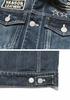 Our Store Custom Made Jean Jean One Star Embroidery Patch Denim Jacket Distressed Indigo [Banson] & JFV-2301-INDIGO (S, (A))