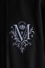 Men's Oversize Zip-Up Hoodie with Embroidery - Black