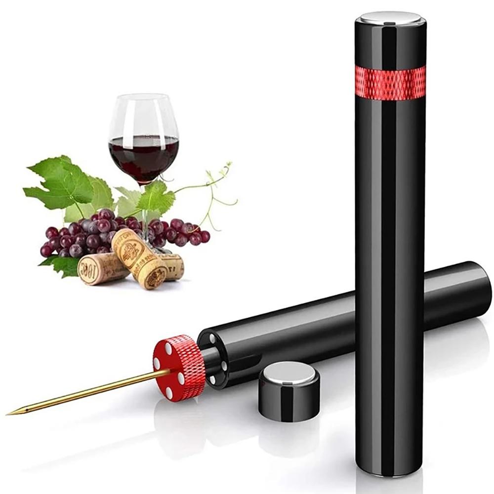 Pompa d'aria Apribottiglie per vino Sicuro portatile in acciaio inossidabile Spilla per rimozione tappi Cavatappi a pressione d'aria Utensili da cucina Accessori bar