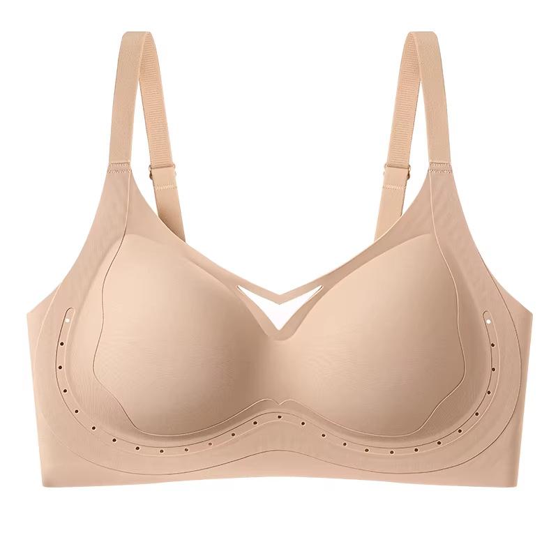 Traceless underwear Women's small breasts gather and show large comfort Soft support Anti-sagging adjustment type pull-up bra cover