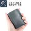 FABRIK Mini Pocket Wallet, Compact Wallet, Mini Wallet, Cowhide Leather, Stylish, Tokyo, Palm-Sized, Dark Green