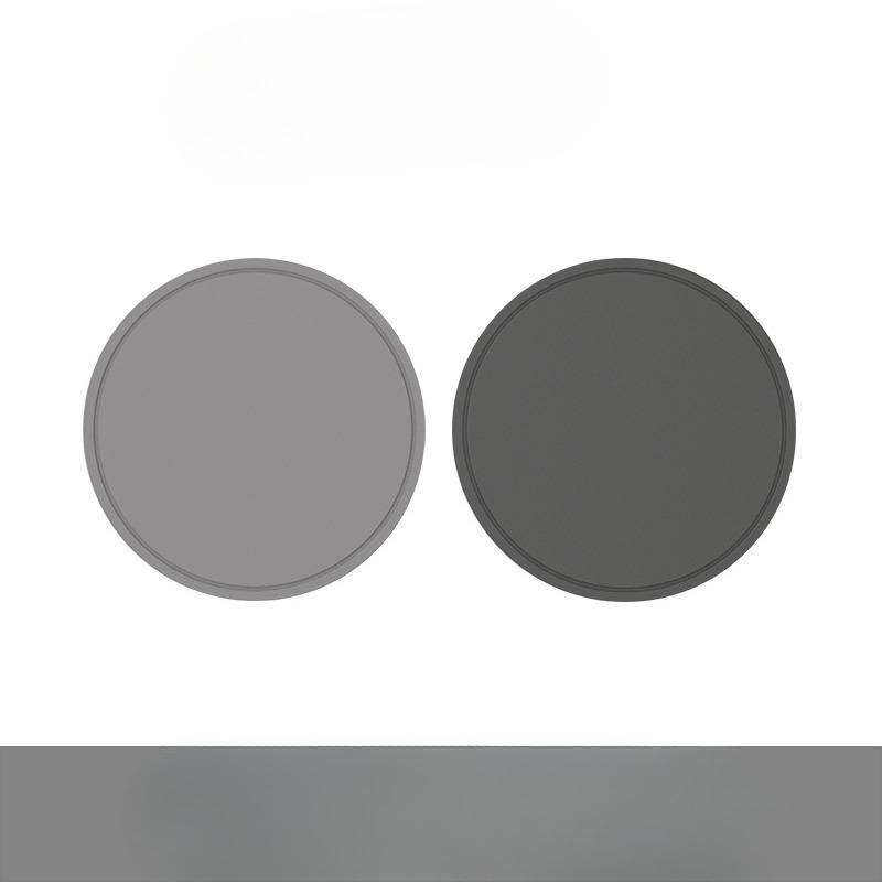 

Silicone Heat Insulation Pad, Round Thickened Heat-resistant Pad, High-temperature Pot Pad, Table Pad, Anti-slip Cup Pad 2pcs темно серый