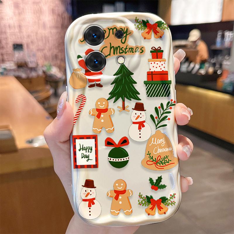 Santa Claus Snowman Christmas Gifts Phone Case for Redmi Note 13 12 11 ProPlus 10 9 Pro 14C 13C 12C 11S 10A K70 TPU Liquid Cover