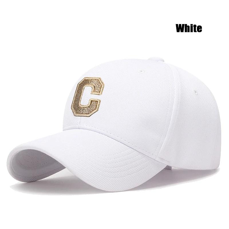 New High Quality Cotton Hardtop Baseball Cap Elastic Pineapple Cloth Material Gold Thread Embroidery Craft C Letter Design Style