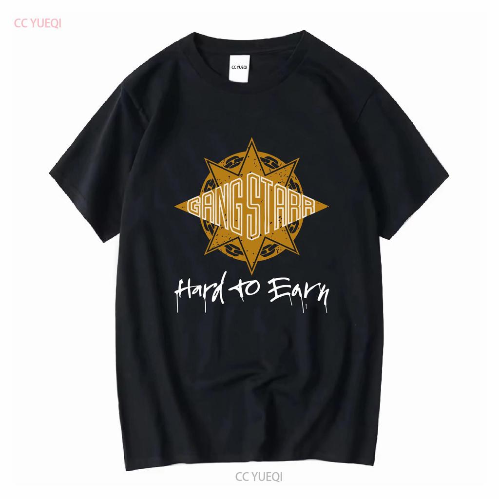 Hard To Earn Gang Starr 1990s Hip Hop Brainstorm Mass Appeal The Planet T-shirt lange of korte mouwen vintage Gewassen Lichtjes