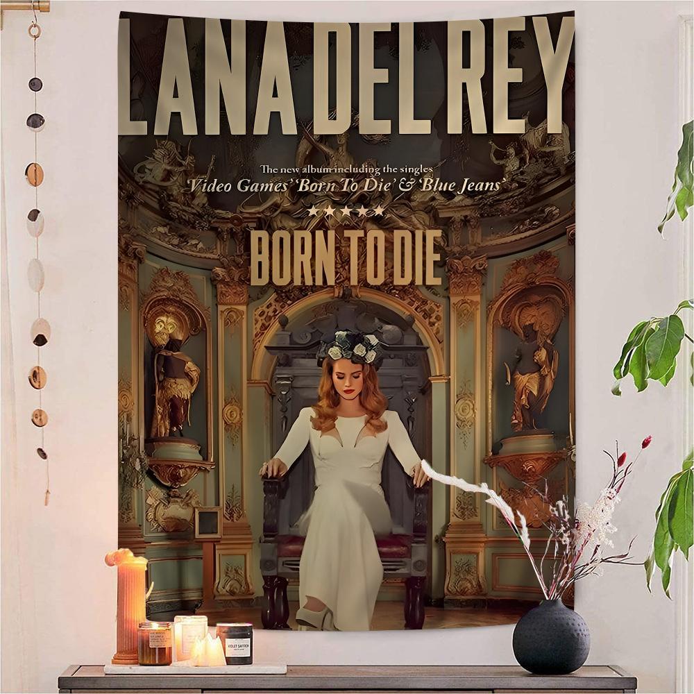Lana Del Rey Anime Wandteppich Kunst Science-Fiction Zimmer Heimdekoration Wandkunst Dekor