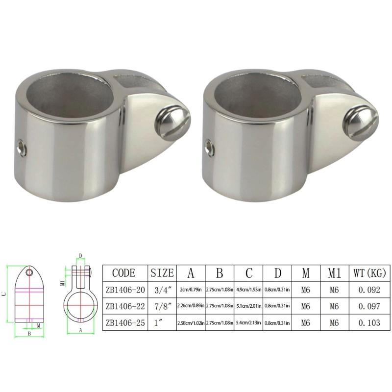 316 Nonrust Steel Sliding Sleeve Hardware For Marine Awning Campers Applications Corrosion Resistant Solid Yacht Accessories
