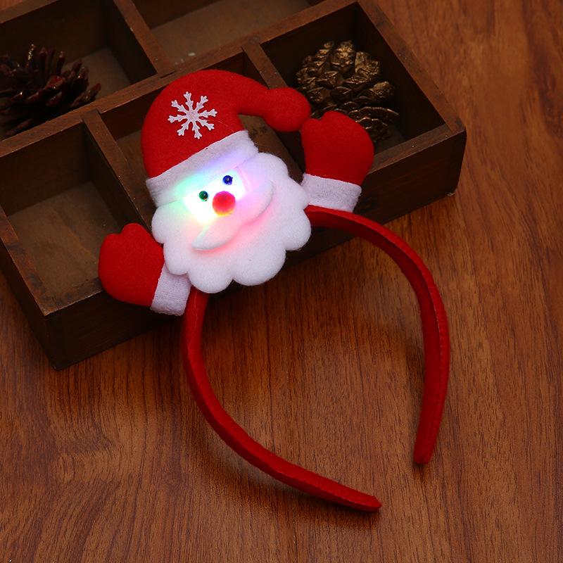 Christmas Decorations Glowing Hand Buckles Santa Claus Children's Gifts Party Atmosphere Props Bells Handmade