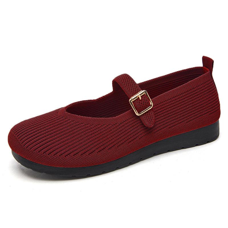 Shoes women's versatile women's shoes summer shallow mouth polyurethane lightweight casual shoes soft sole not tired feet mother shoes