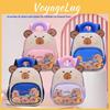 Preschool Kids Backpack With Air Cushion Straps And Fun Cartoon Capybara Print For Early Education