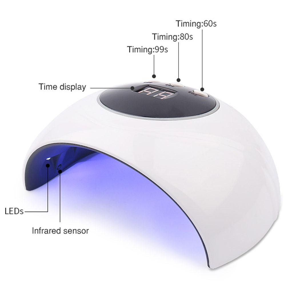 36W Intelligent Timing UV Gel Lamp Nail Curing Machine Nail Polish Dryer Manicure Tool