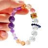 Design Sense Natural Black Gold Super Seven Amethyst White Crystal Lazuli Bracelet Bracelet