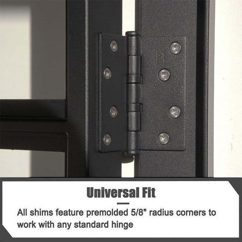 10Pcs Door Hinge Shims 0.030 Inch Thickness 4 Inch Hinge Shims For Door Hinge Repair Kit Black PVC Hinge Shim