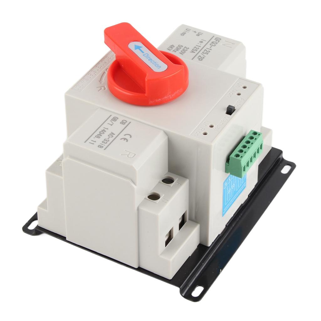 AC230V 125A Mini Dual Power Automatic Transfer Switch ATS 2P Generator Transfer Changeover Switch