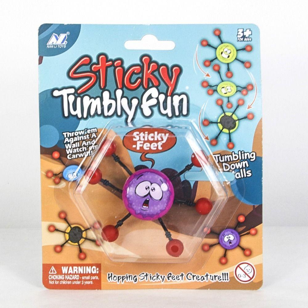 Stress Relief Sticky Wall Climbing Easy To Stick on Wall Spider Hand Throw Toy Relieve Boredom