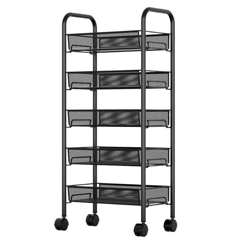 Movable Multi-Layer Kitchen & Bathroom Storage Rack for Fruits & Vegetables