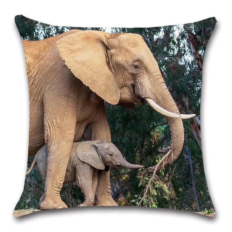 Animal Love Family Cushion Cover, Big Cat Decorative Home , Sofa Chair, Car Seat, Friend Bedroom Pillowcase, Gift for Kids