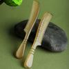 Natural Sheep Horn Comb Anti-Static Fine Tooth Hair Styling Detangling Comb With Handle For Men Women Head Scalp Health Care