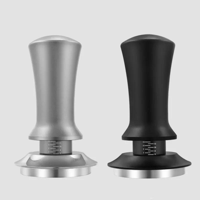 Kaffee Tamper 15lb Federbelasteter Kaffee Tamper Wellenbasis Aluminium Selbstnivellierender Espresso Tamper Kaffeewaren 51mm 53mm 58mm