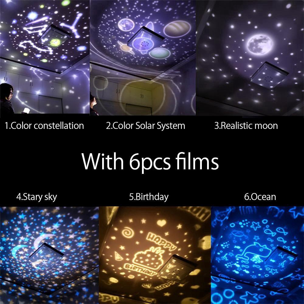 Bedroom Decoration Projection Lamp Starry Sky Projector Night Light Star Lights Starry Projector Moon Novelty Table Night