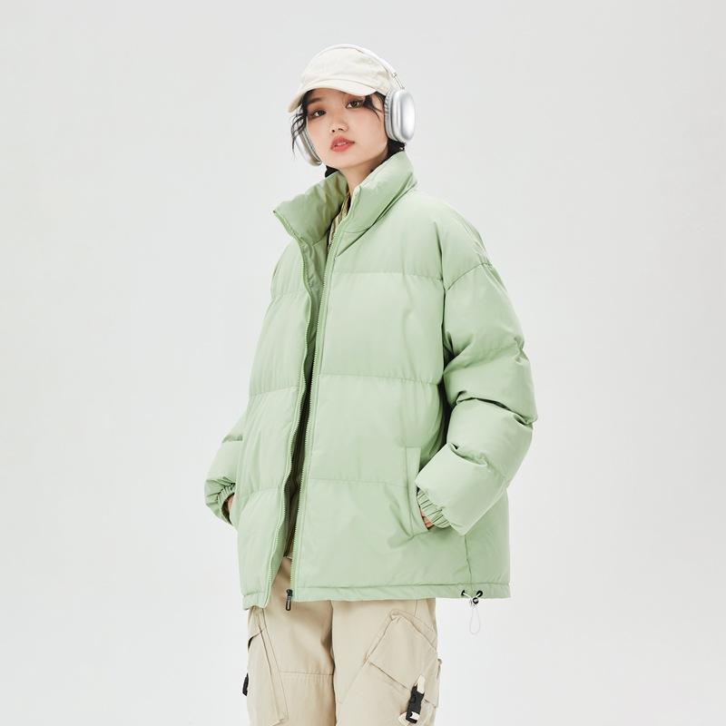 Stand-up Collar Cotton Jacket Men's Autumn and Winter Windproof Warm Couple Bread Clothes Cotton Clothes College Style