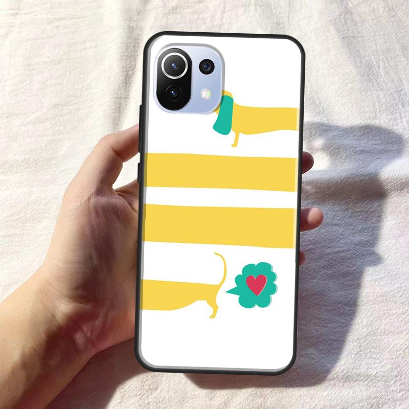 Cartoon Dachshund Sausage Dog For POCO F5 F3 F4 X4 GT M5s X3 X5 Pro Phone Case For Xiaomi 12T 11T Pro 12 X 13 Lite Cover