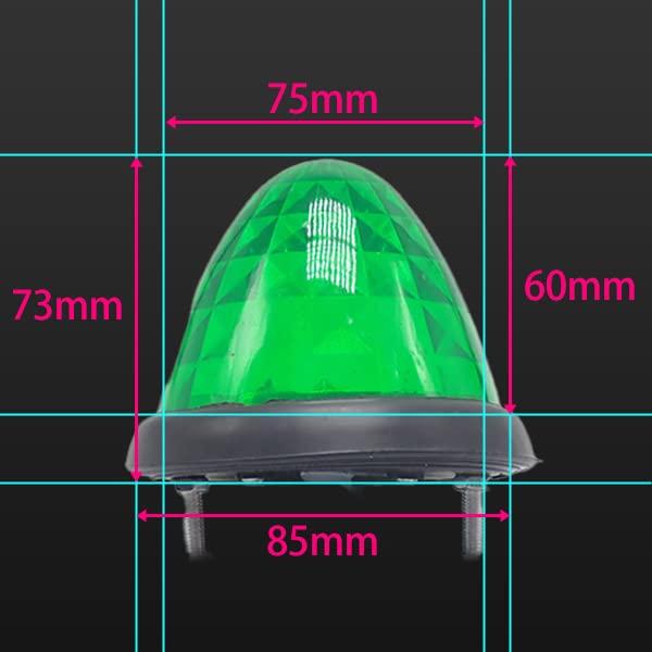 Wellvie Classy Side Marker 24V Color Roadside Lights for with Crystal Cut Reflectors 10 Lights, 10-Pack, LED, Universal, Waterproof, 16-LED, Lens,