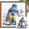 Winter Bird Printed Cross Stitch Kit 40x40cm DIY 11CT Embroidery Craft Set Decor