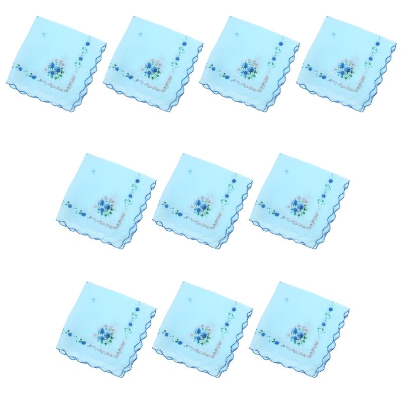 Square Handkerchief Women Cotton Wipe Sweat Bandana Reusable 1