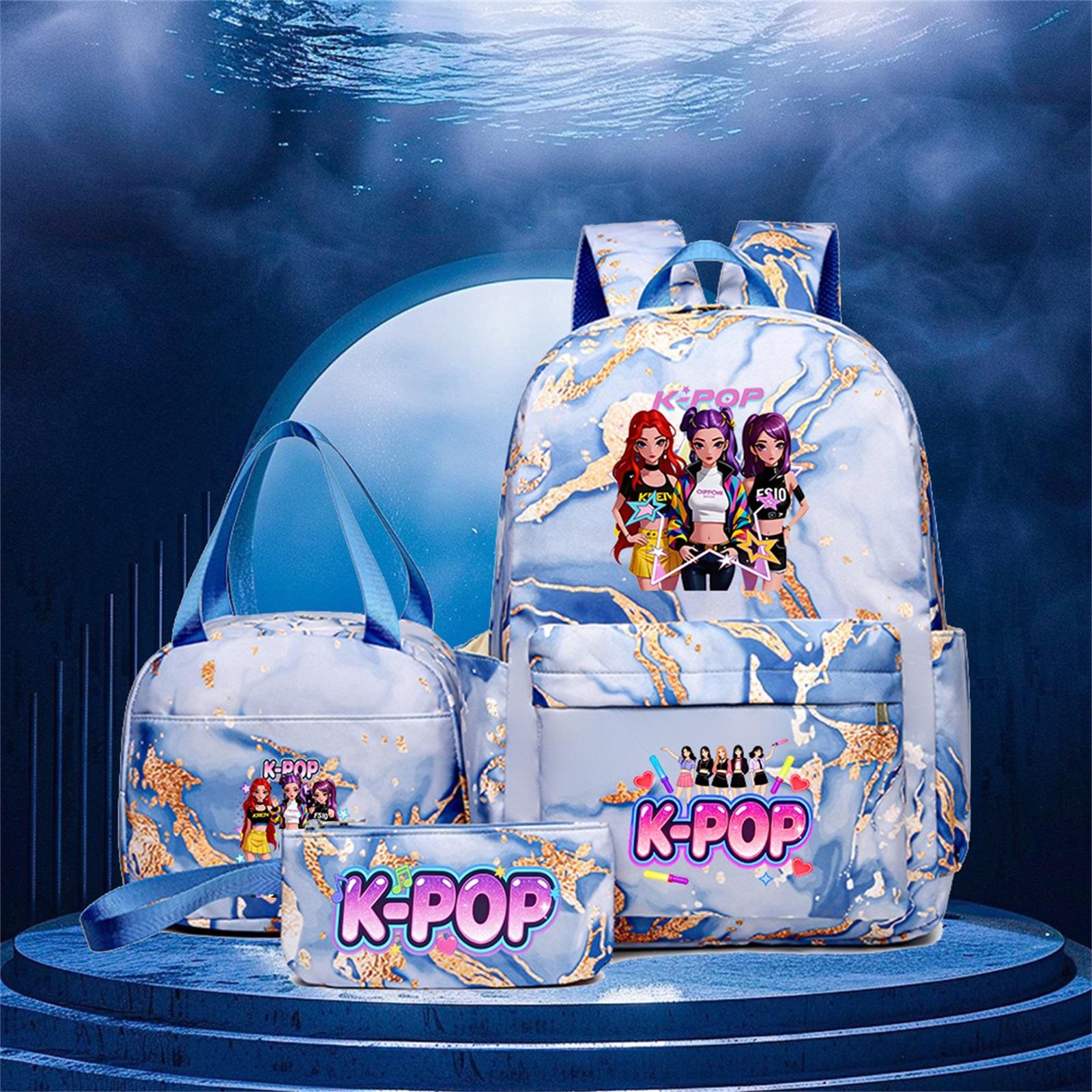 

Large-Capacity Casual Backpack, Lunch Bag, And Pencil Case One Size