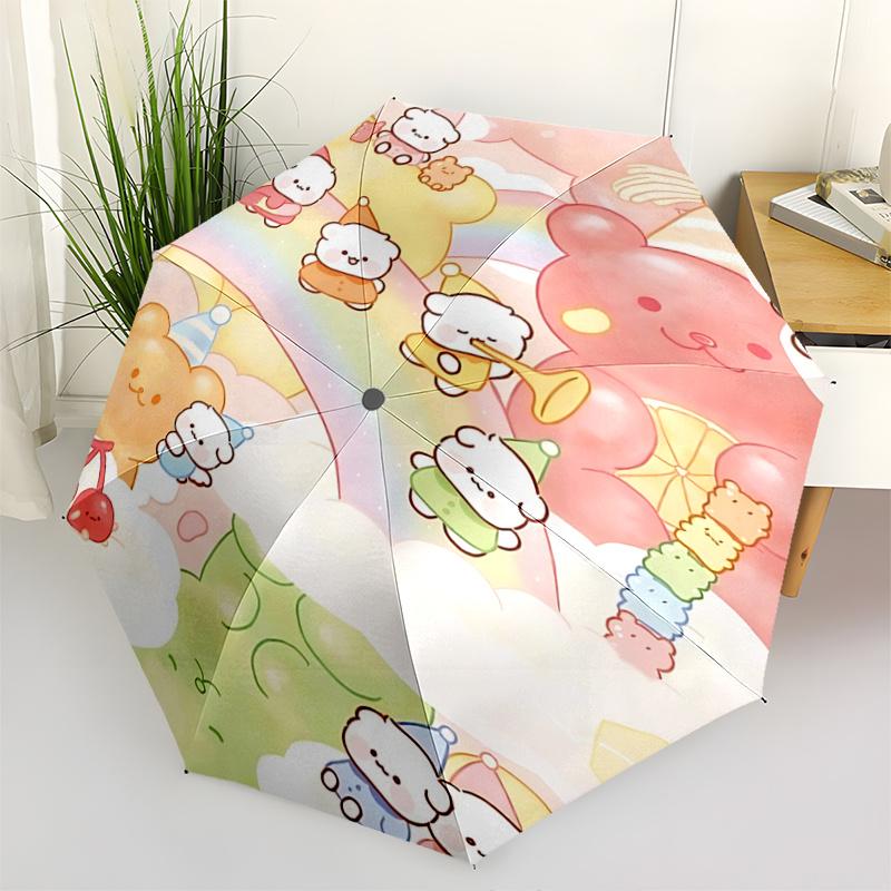 

1pc Bear Festival Umbrella - Automatic Opening/Closing, Portable Folding Design, 8-Bone Iron Frame Outdoor Umbrella, Perfect Gift for Fans, Travelers,