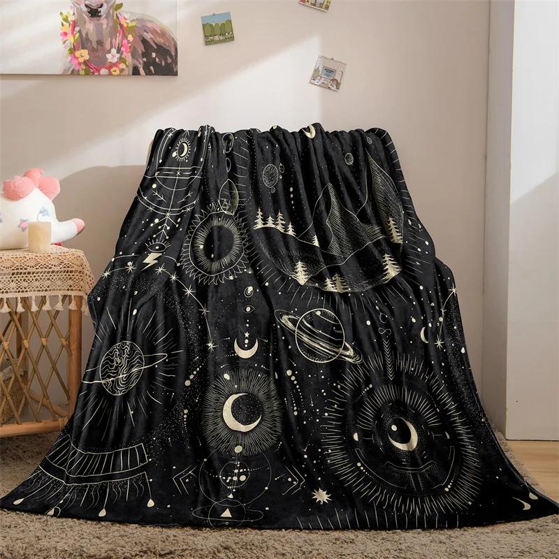 Space Blanket for Boys Kids Girls Fleece Throw Blanket with Galaxy Design for Bed Sofa Couch Soft Blanket Space Room Decor Gift