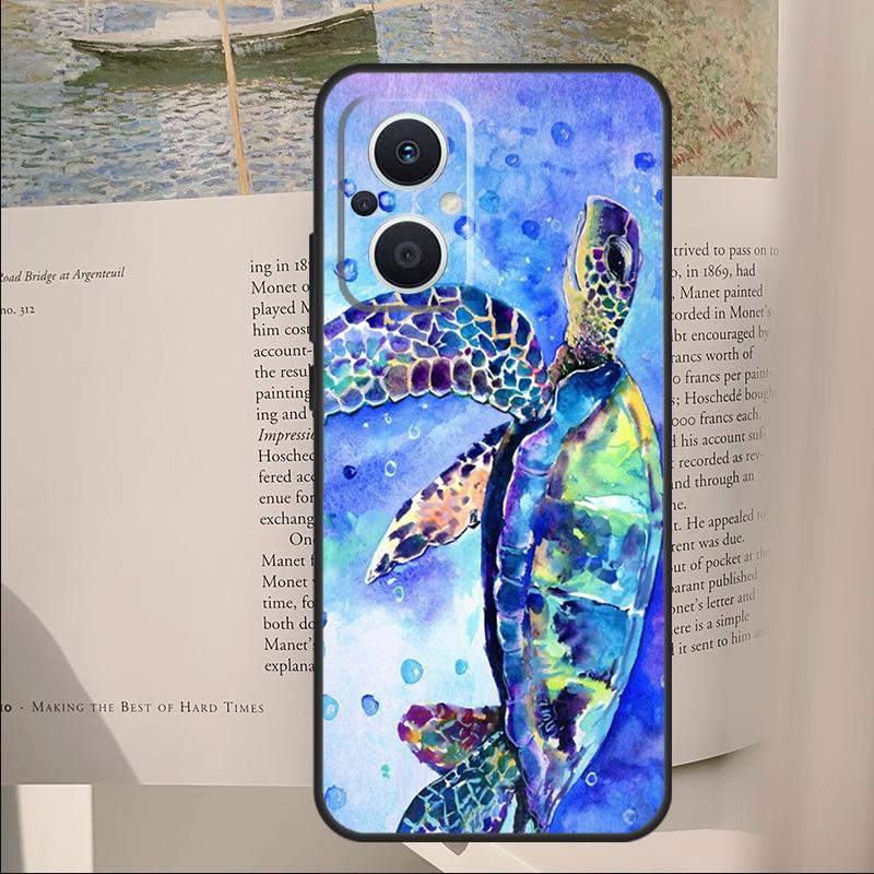Sea Turtle Turquoise Oceanlife Cover For OPPO Reno 14F 11F 12F 13F 10 11 12 13 14 Pro 7 8 Lite OPPO Find X6 X8 X9 Pro Case