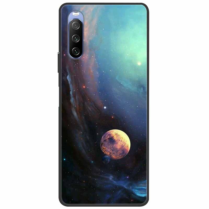 Soft Cover For Sony Xperia 10 III /5 III /1III Case Silicone Painted Marble Cat Funda Cover for Sony Xperia 1 II /10 II /5 Coque