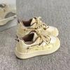 Autumn and Winter Thick Soled Wear-resistant Casual Shoes Apple Patterned Women's Korean Style White Shoes Versatile Board Shoes