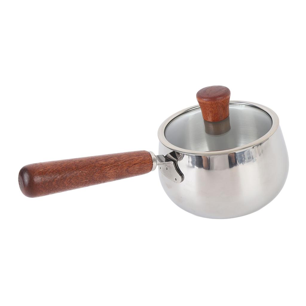 Milk Pot 316 Stainless Steel Anti Stick Multifunctional 1000ml Milk Saucepan for Soup Noodles One Person Diet