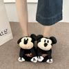 Mao Mao slippers women's outer wear 2025 new autumn and winter Korean version thick bottom height increase small home plush cotton slippers
