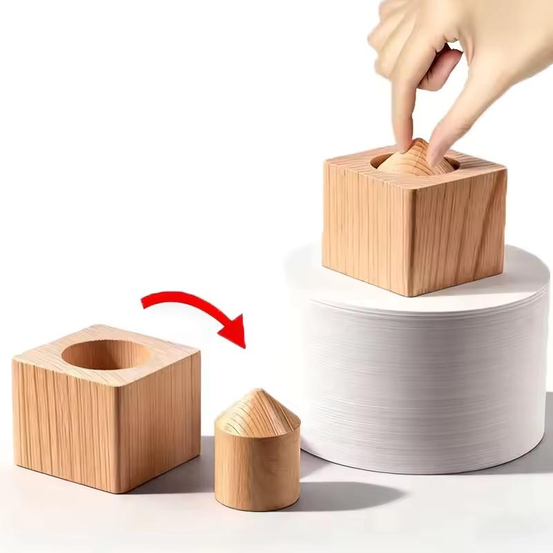 Impossible Wooden Blocks Take The Of Cylinder Close Up Magic Tricks For Kids Adults Teens Brain Teasers Disentanglement Games