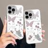 Applicable to Apple 11promax mobile phone case, new iphone11 advanced sense 11pro white background flower butterfly 11/in