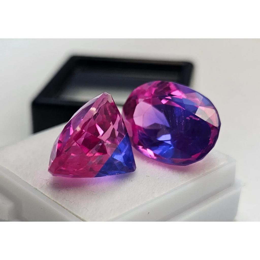 Natural Pitambari Sapphire For Earring Making Oval Cut 30+ Ct Gemstone
