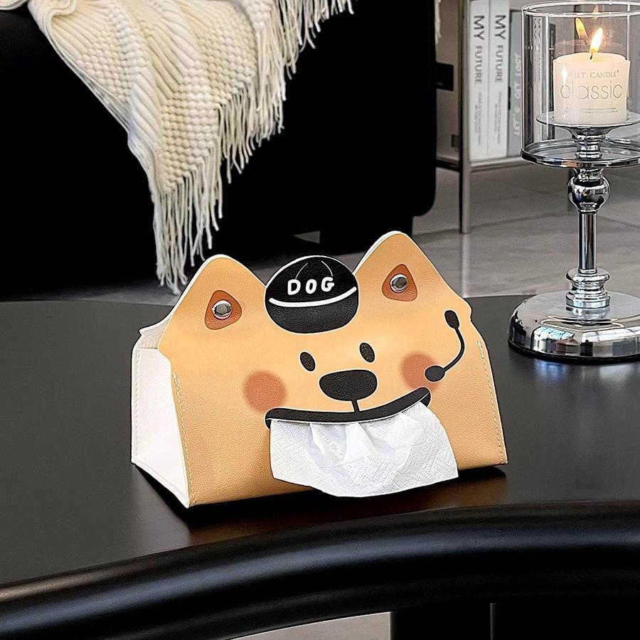 Modern Leather Tissue Box With Design For Living Room And Bathroom Decor