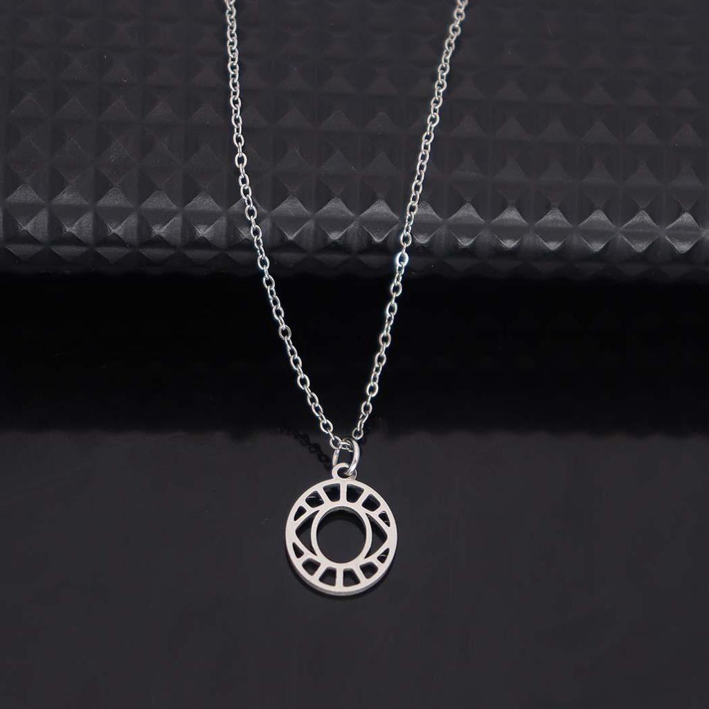Stijlvolle Roestvrijstalen Holle Duivels Oog Hanger Ketting - Veelzijdige Sleutelbeen Ketting Sieraden