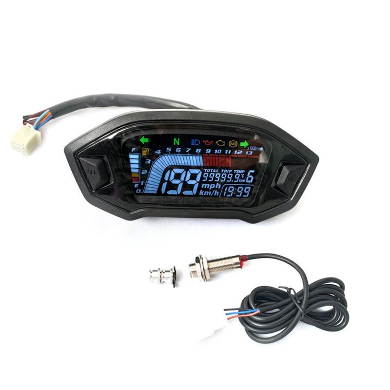 Durable-Universal Motorcycle Modification Parts trument Panel LCD High-Definition Odometer, Speedometer, Tachometer