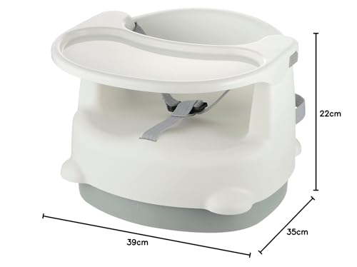 Richell 2-Way Gokigen Chair KN, White, Antibacterial, for Ages 7 Months To 5 Years