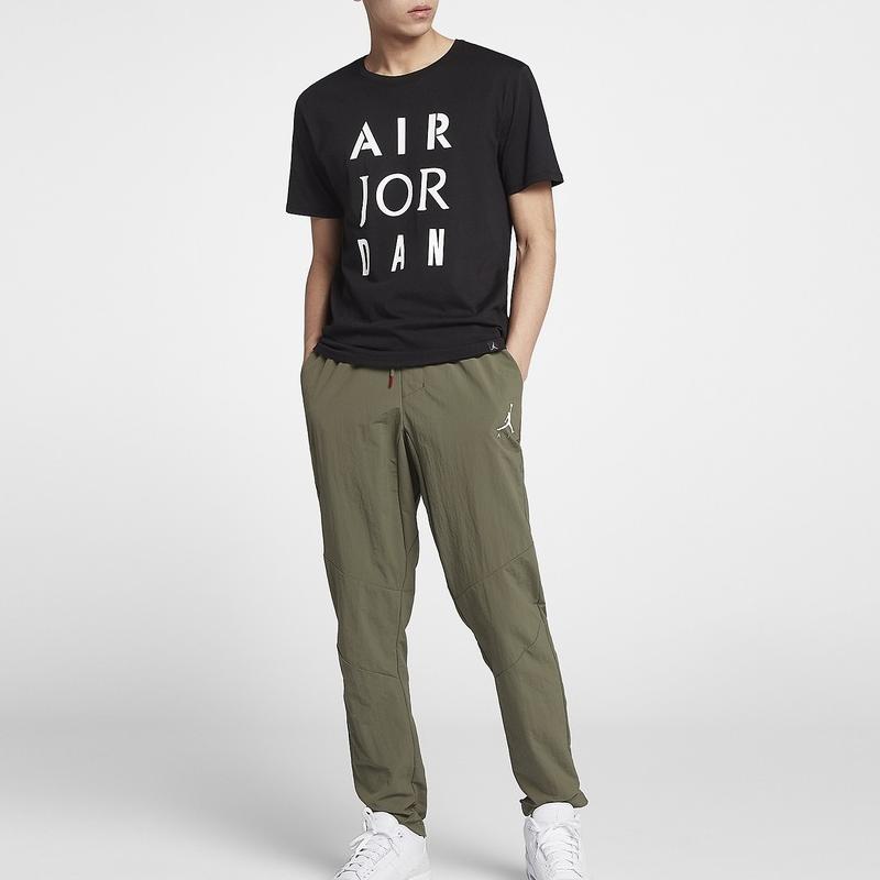 Air Jordan Alphabet Logo Sports Casual Short Sleeve T-Shirt Men Tops Black AJ1388-010